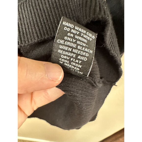 Premise Womens Black Cardigan Large long sleeve full zip‎ rayon round neck - Picture 5 of 7